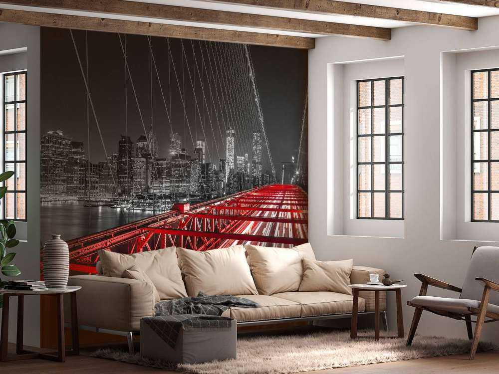 Pont de Brooklyn rouge