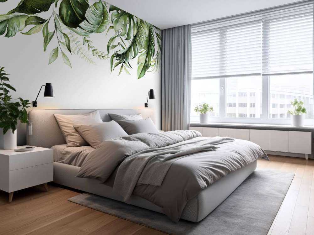 Feuilles tropicales à l'aquarelle