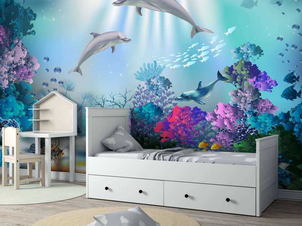 Le monde sous-marin avec les dauphins