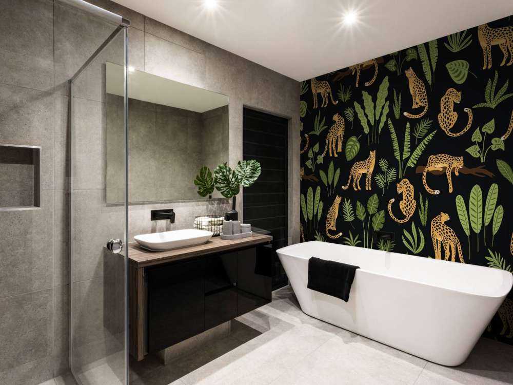 Motif léopard sur fond noir