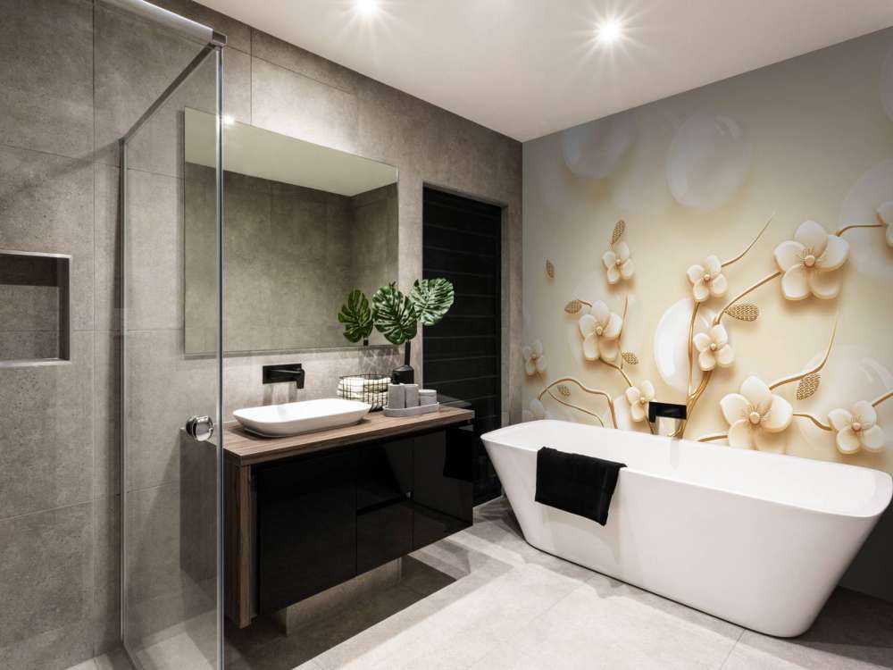 Branche dorée avec des fleurs