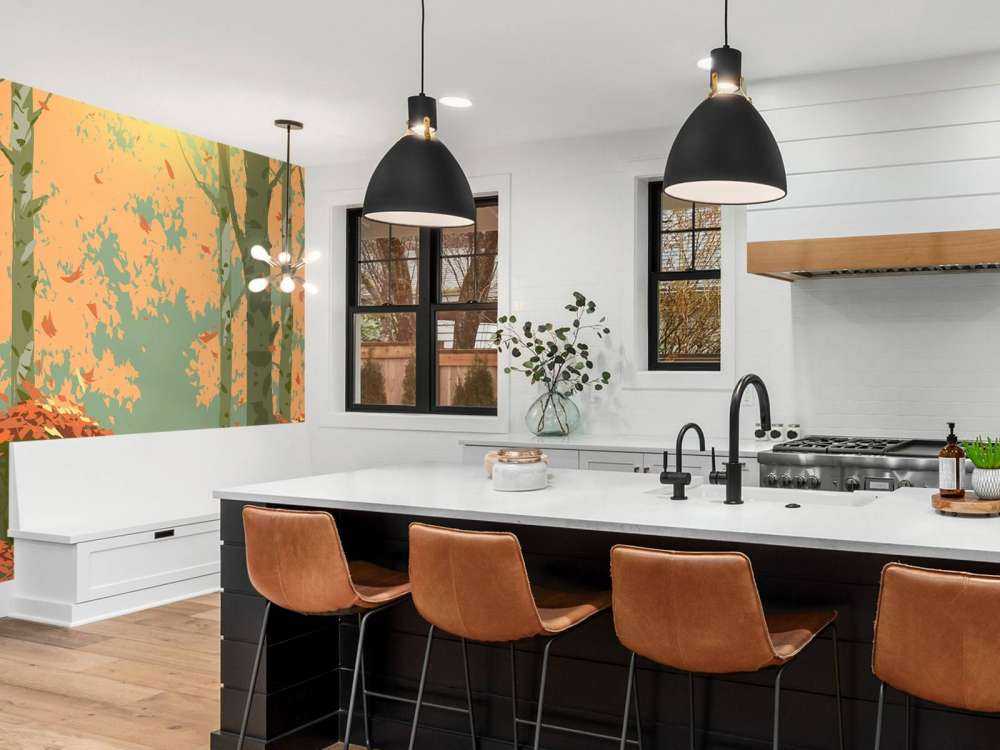 Illustration d'une forêt d'automne