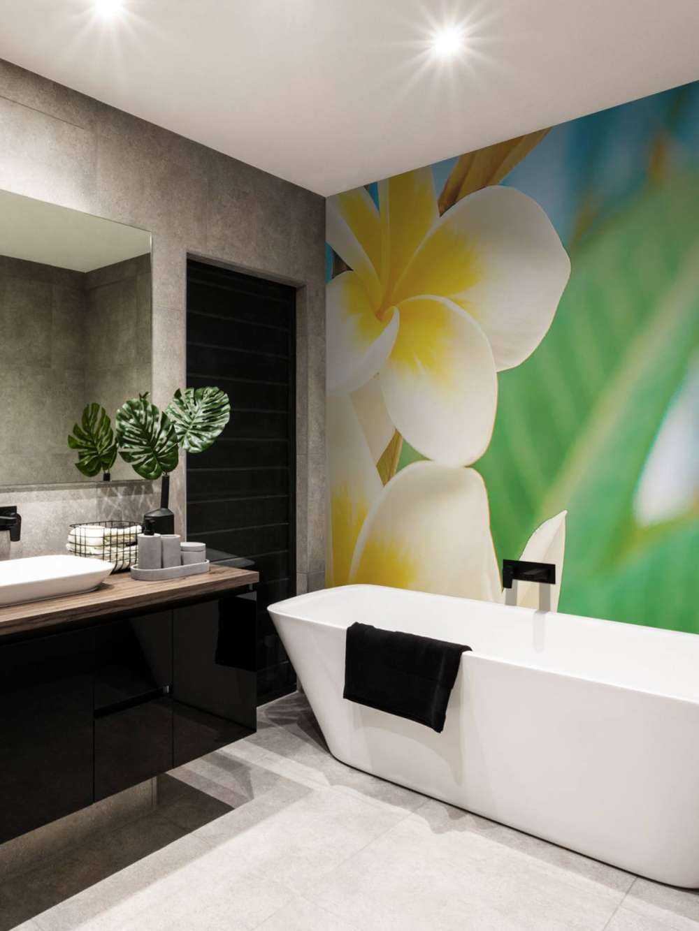 Fleur de plumeria blanc jaune