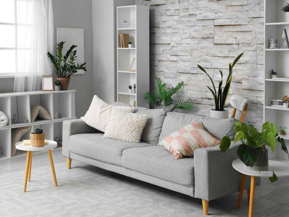 Mur en pierre moderne