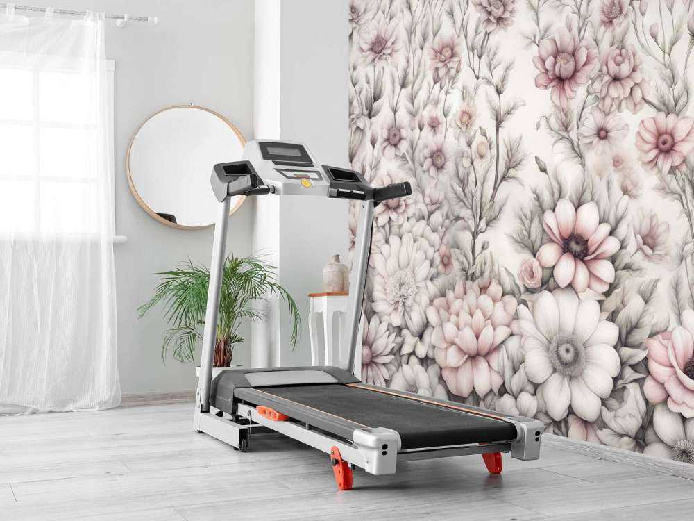 Mur floral romantique - rose