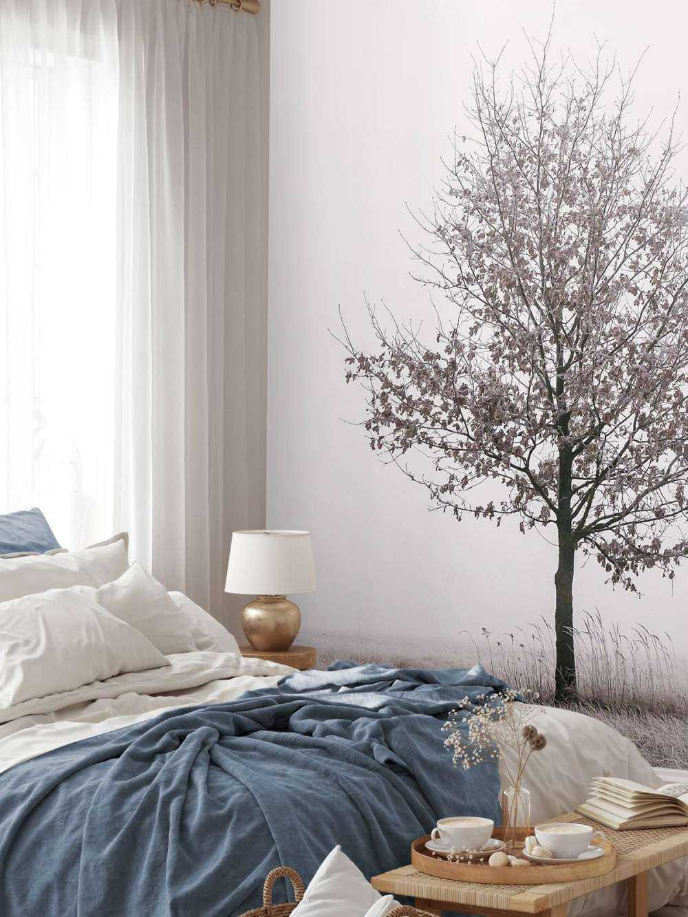 Paysage d'hiver minimaliste