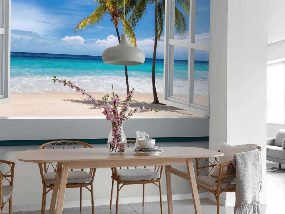 Vue sur une plage tropicale