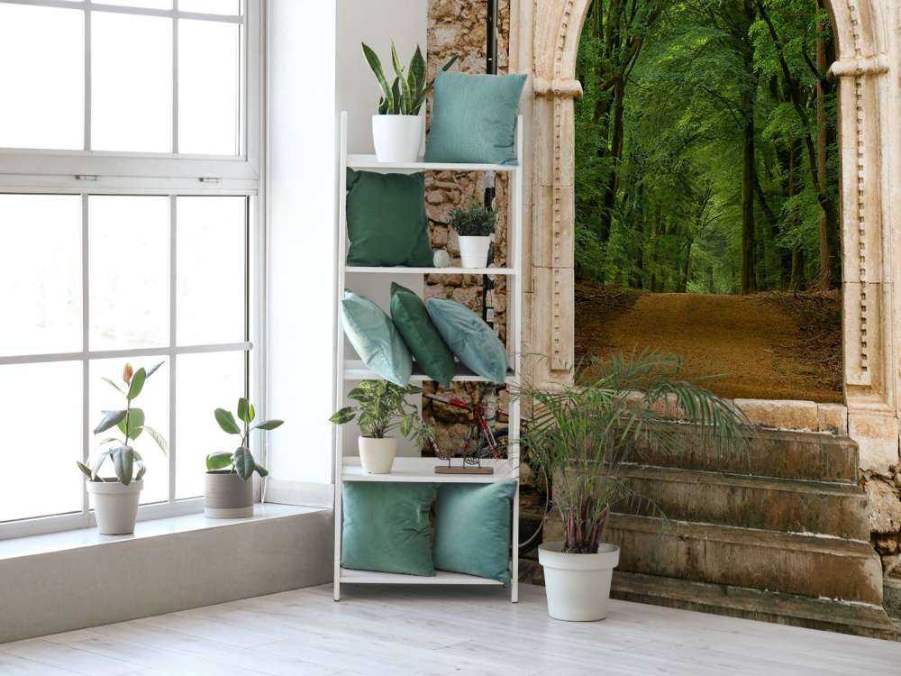 Porte vers le sentier forestier vert