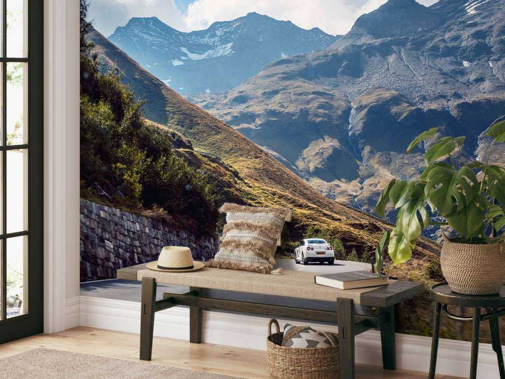 Panorama d'une route de montagne