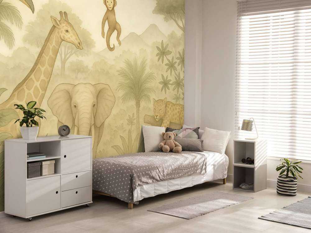 Amis de la jungle en sépia