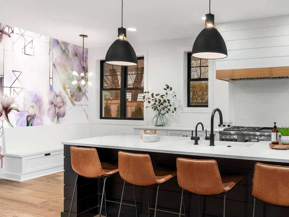 Géométrie aquarelle rose