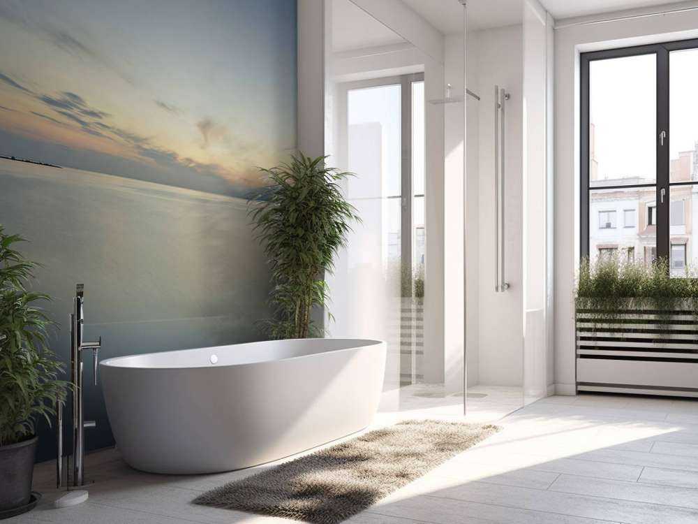 Lever de soleil près de la côte 