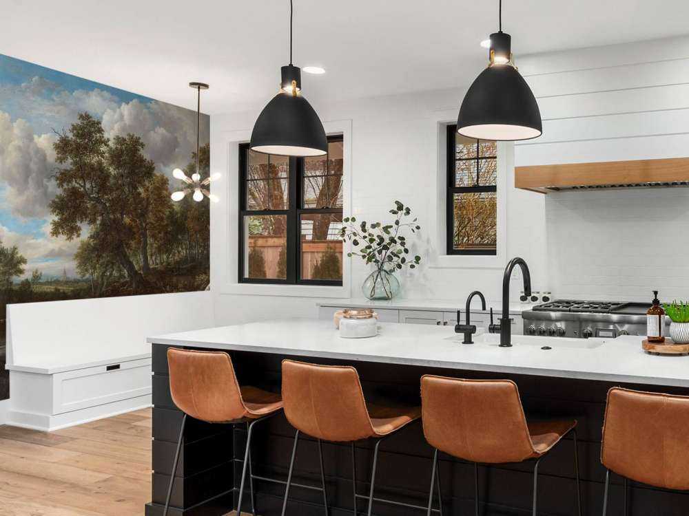 Paysage avec cascade