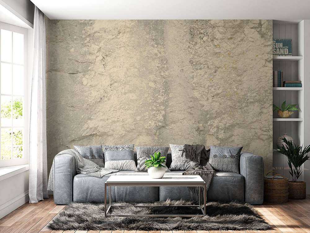 Mur de roche beige