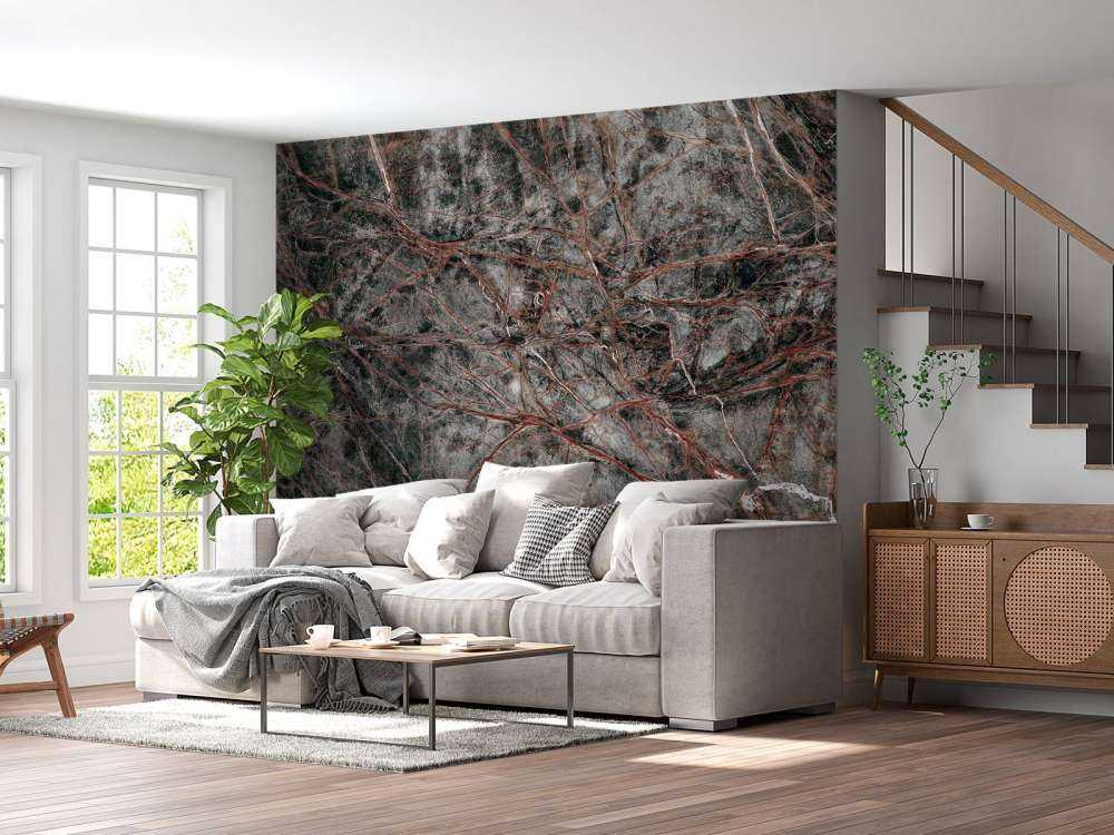 Marbre gris à structure fine