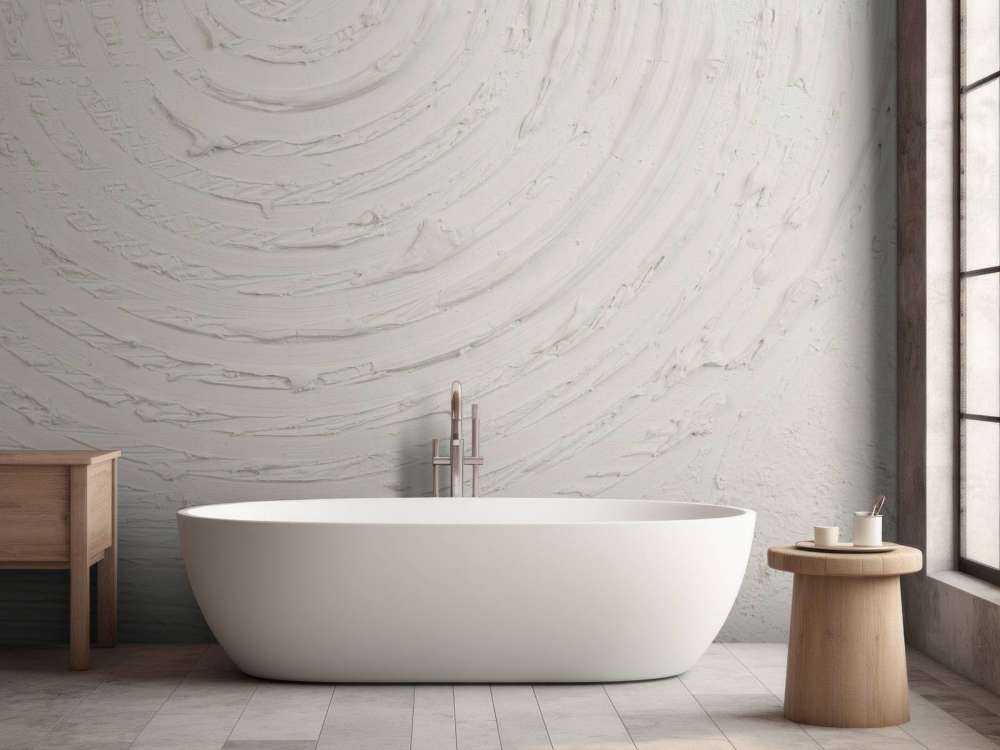 Formes et lignes courbes en blanc cassé