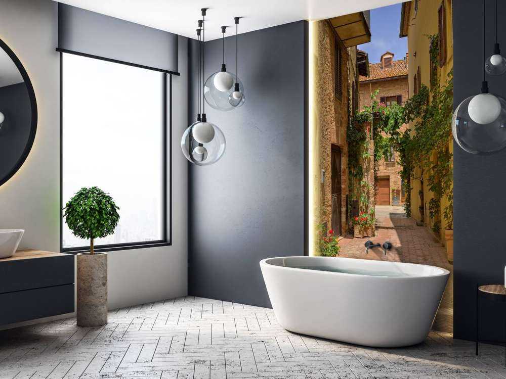 Rue italienne avec des plantes