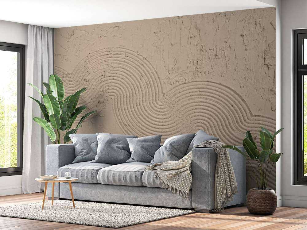 Texture Zen Garden en taupe