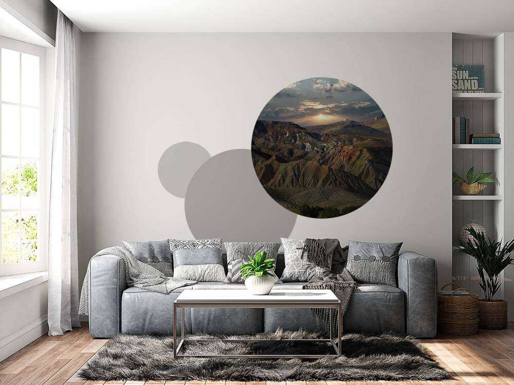 Coucher de soleil dans les montagnes