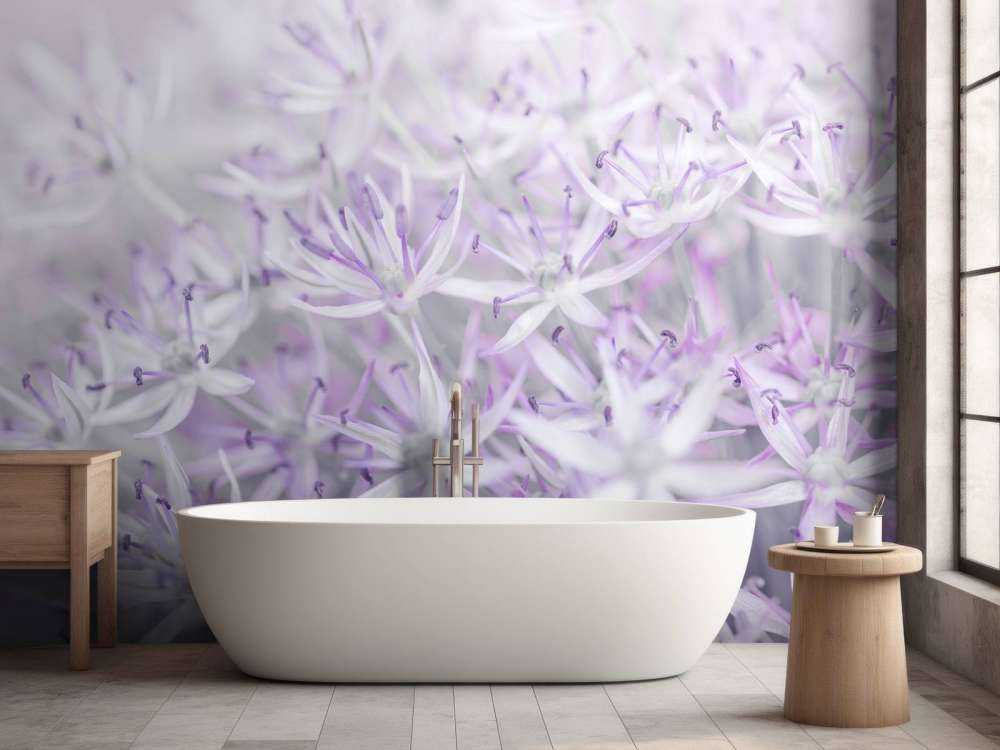 Fleurs d'allium en gros plan