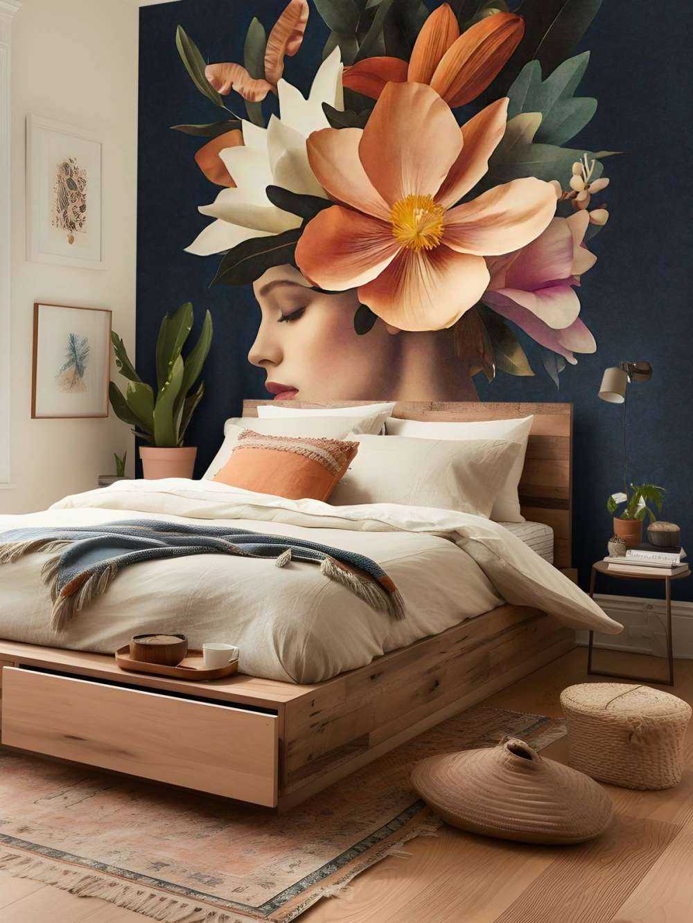 Botanical beauty ethereal portrait