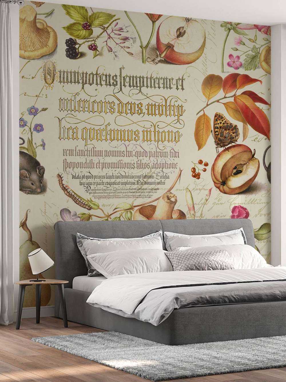 Botanical treasures by joris hoefnagel with plants fruits and calligraphy iii