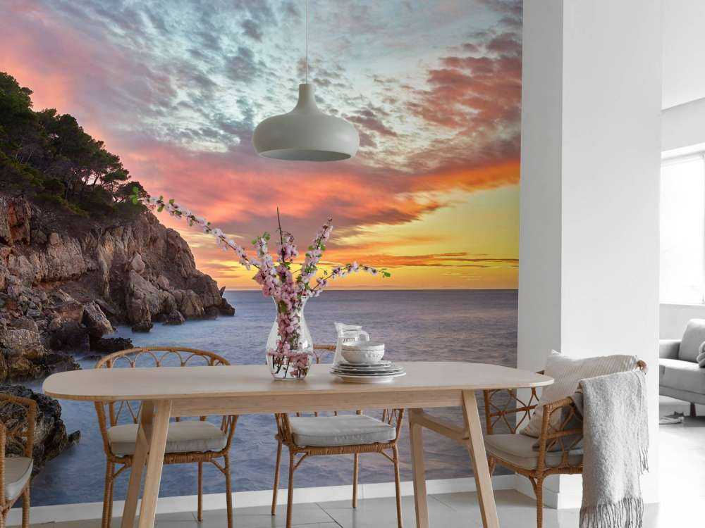 Coucher de soleil coloré