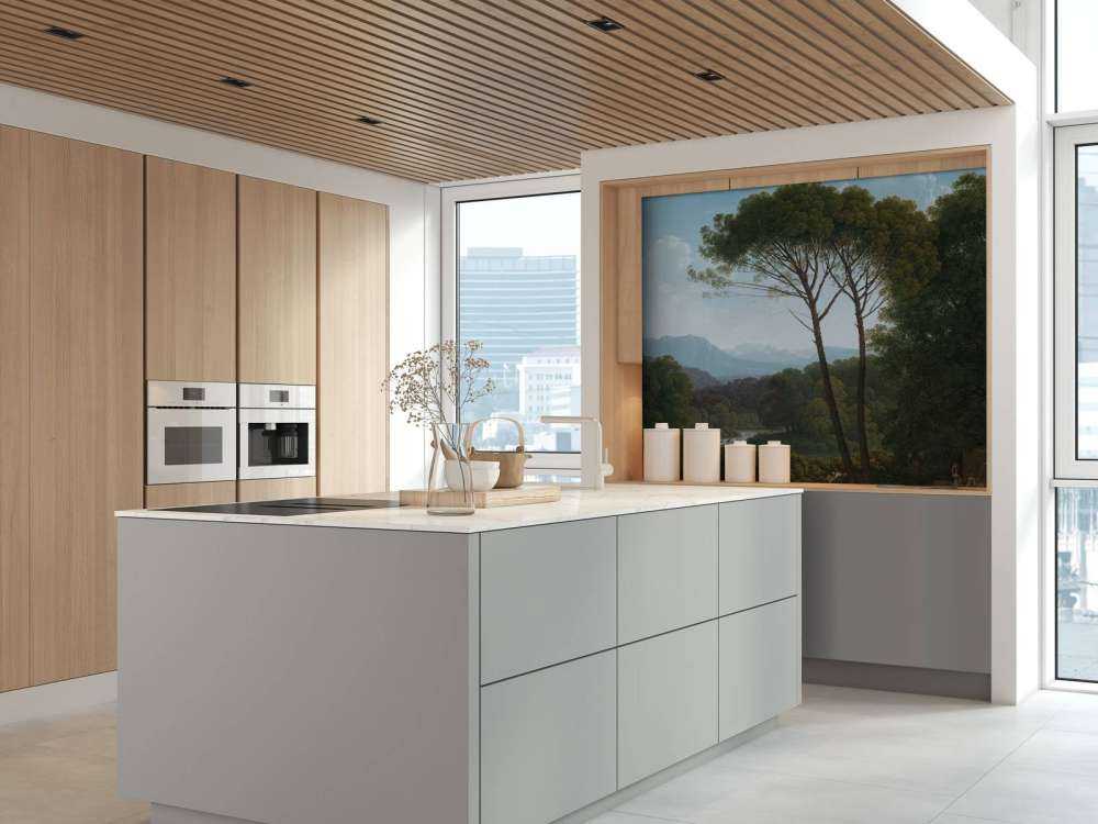 Paysage italien avec des pins