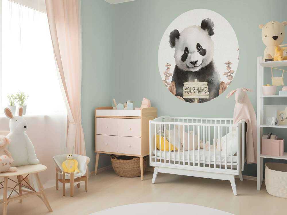 Bébé panda dans la jungle taupe