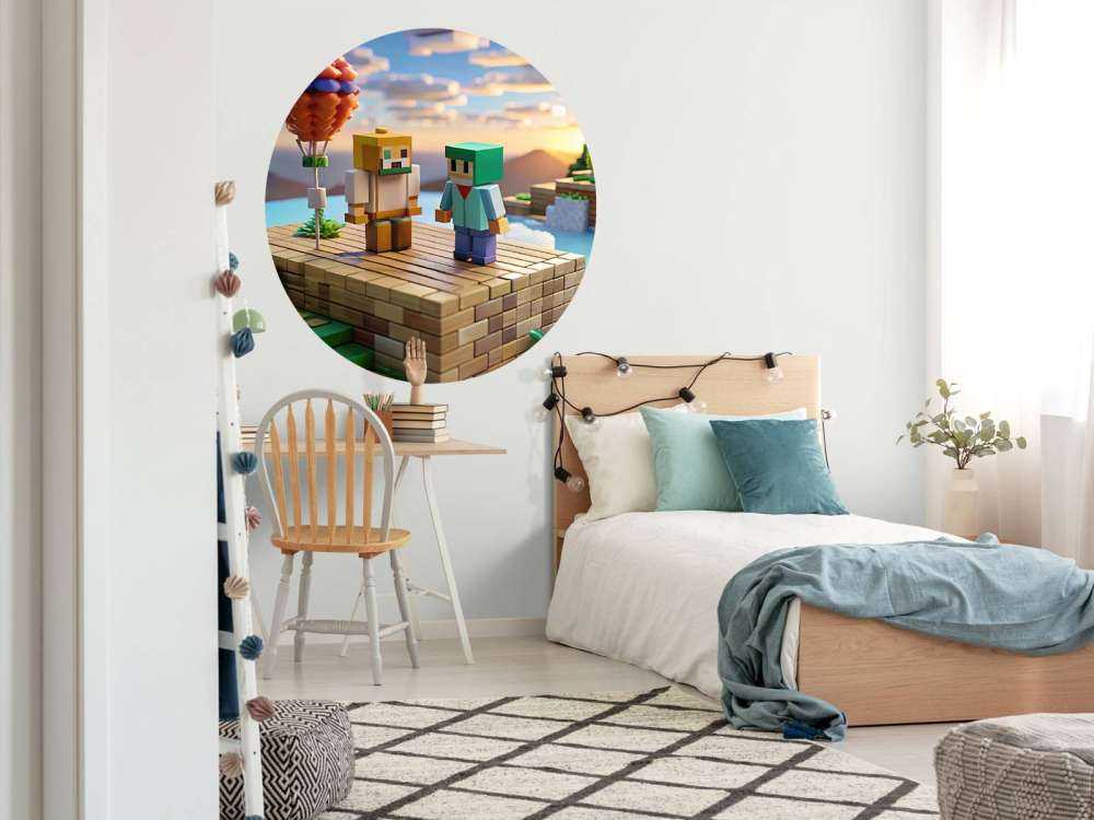 Ballon à air chaud dans la vallée des pixels