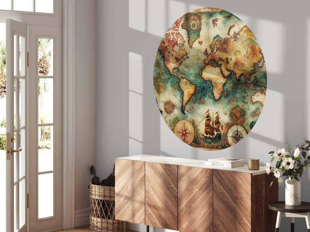 Carte du Monde Historique Vintage