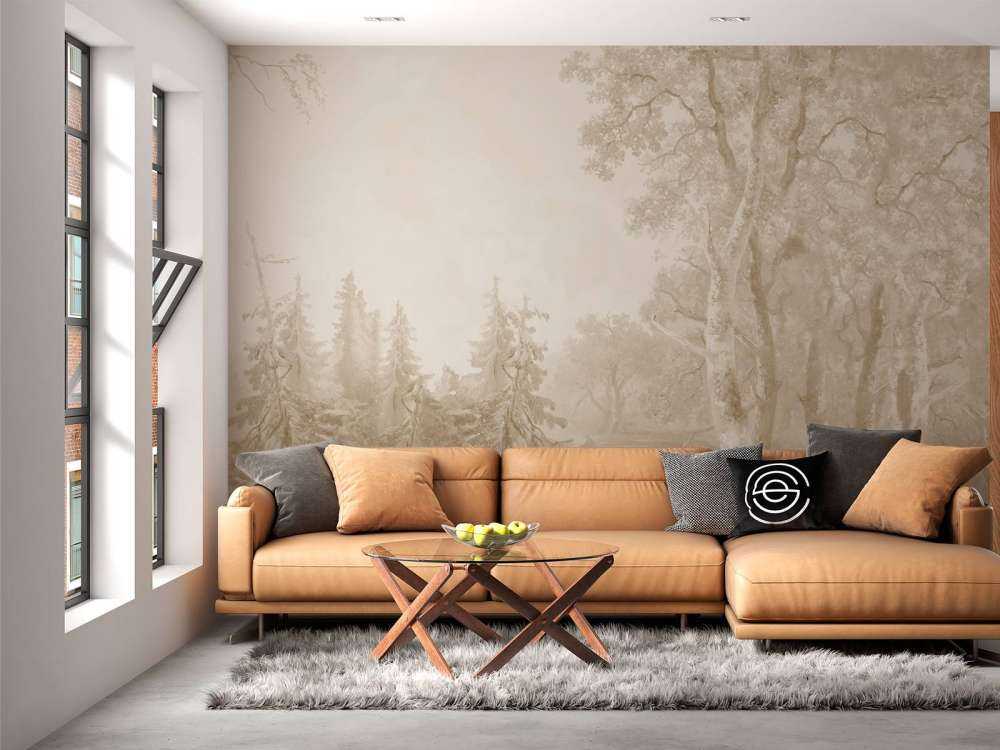 Paysage forestier beige #1