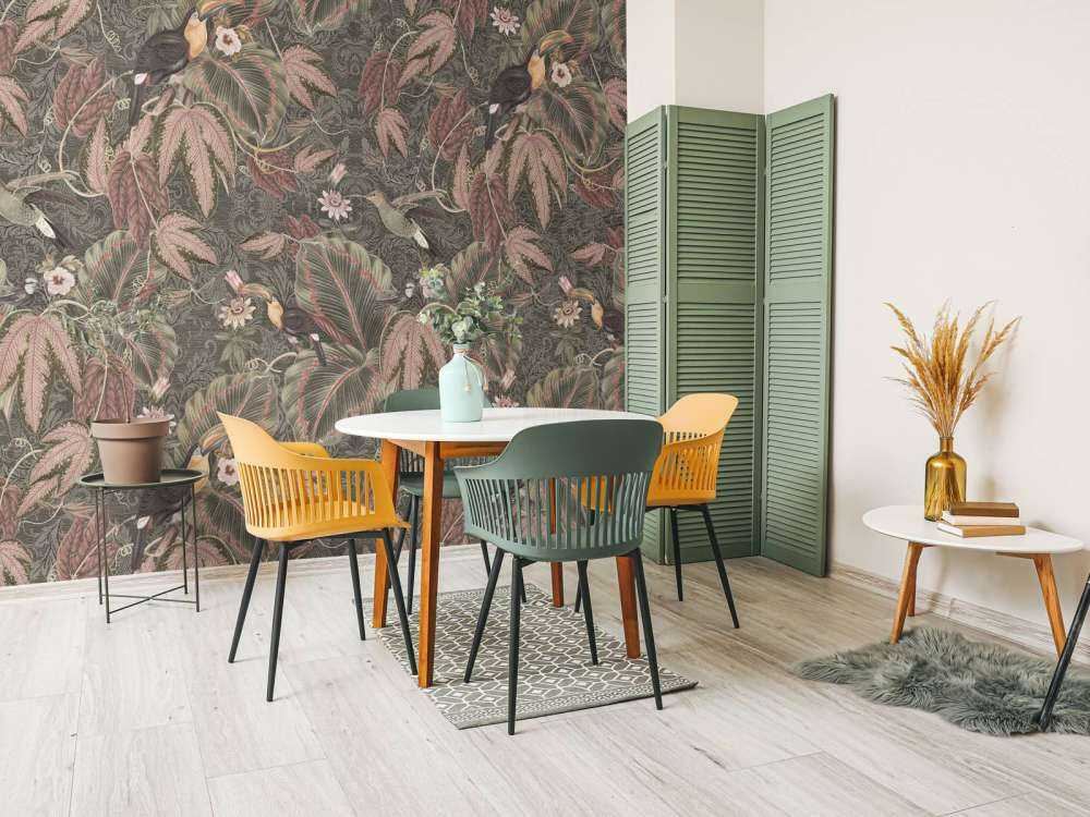 Oiseaux de la jungle tropicale & toucans - vert vintage