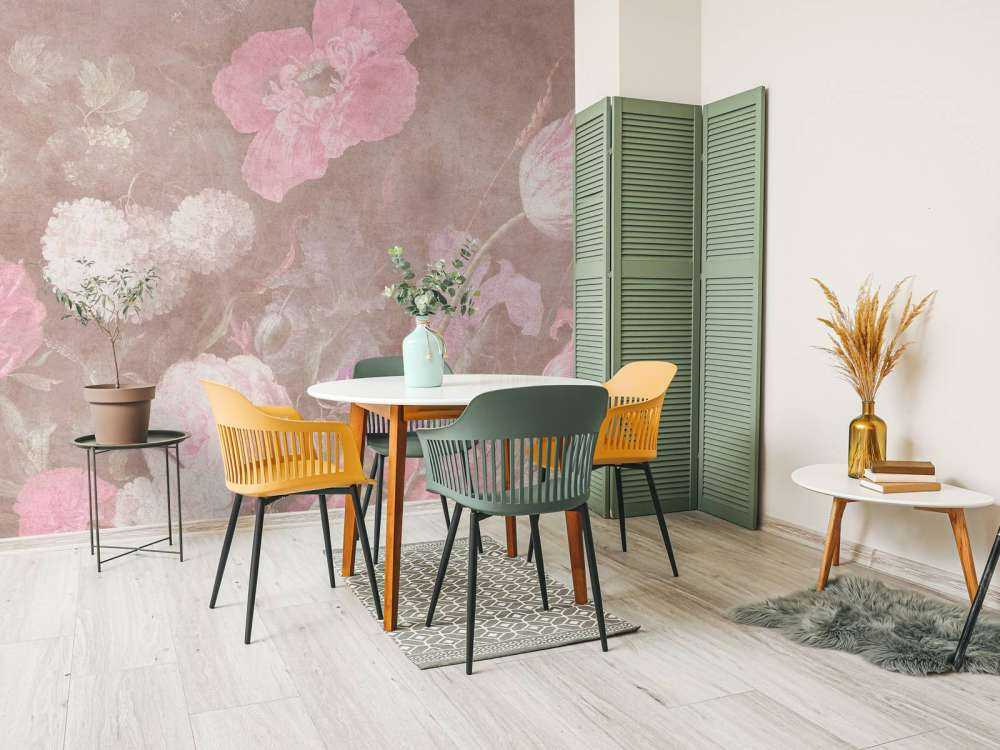 Nature morte aux fleurs baroques - pastel vintage