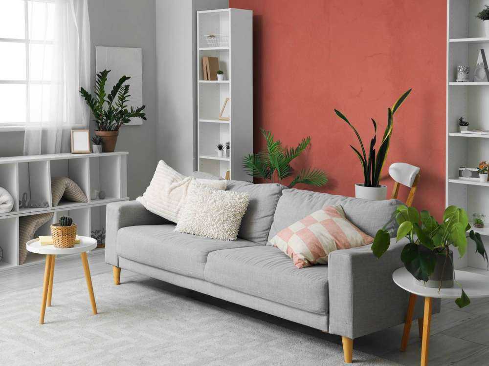 Béton rouge décoloré