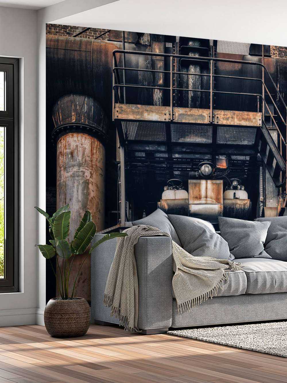 Tuyaux dans une ancienne usine