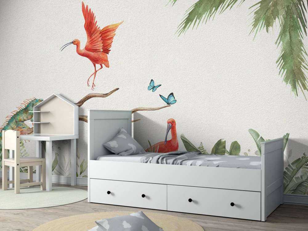 Branche avec des animaux de la jungle