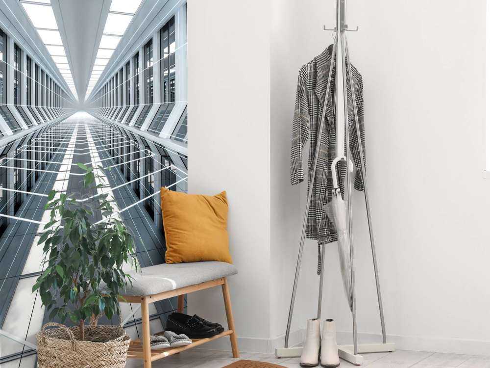 Couloir 3D dans un bureau