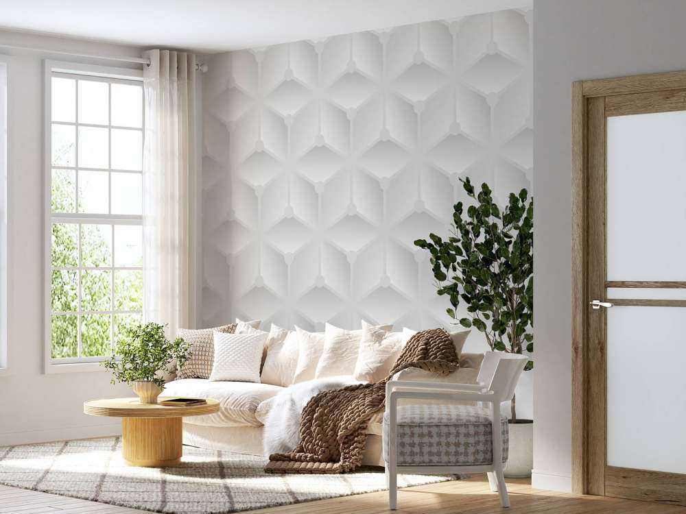 Motif 3D blanc