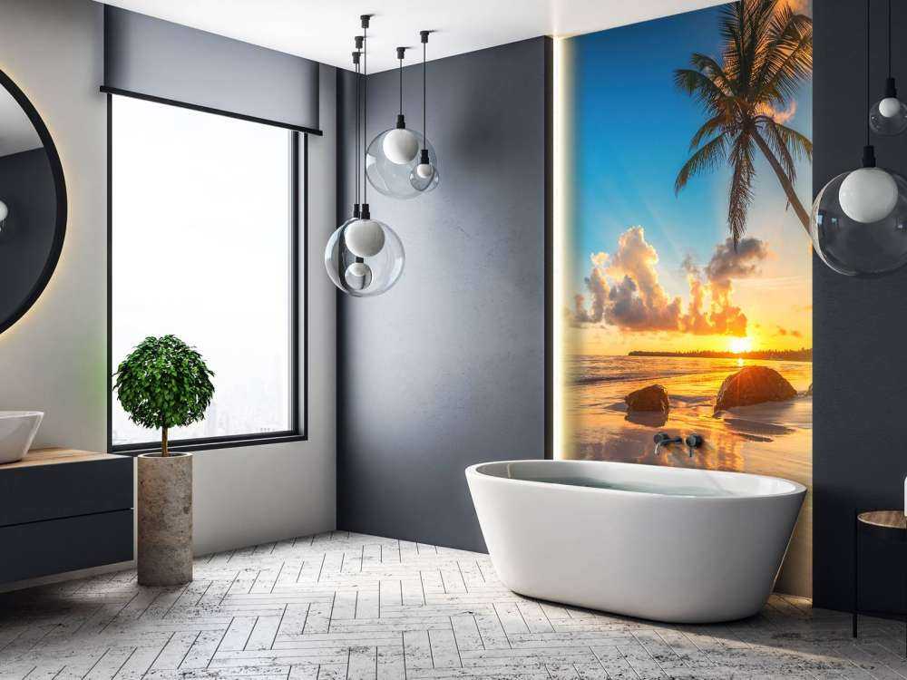 Palmiers au coucher du soleil