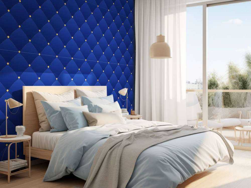 Motif Chesterfield bleu foncé