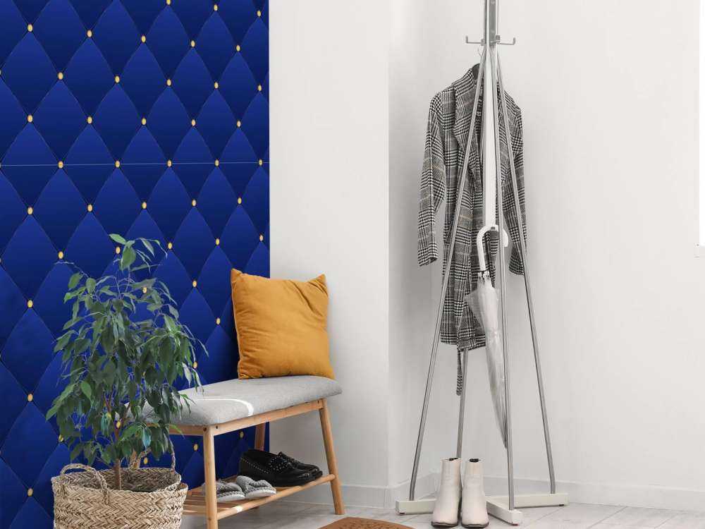 Motif Chesterfield bleu foncé