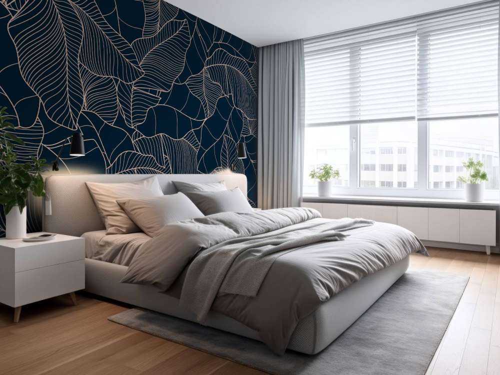 Feuilles de bananier bleues