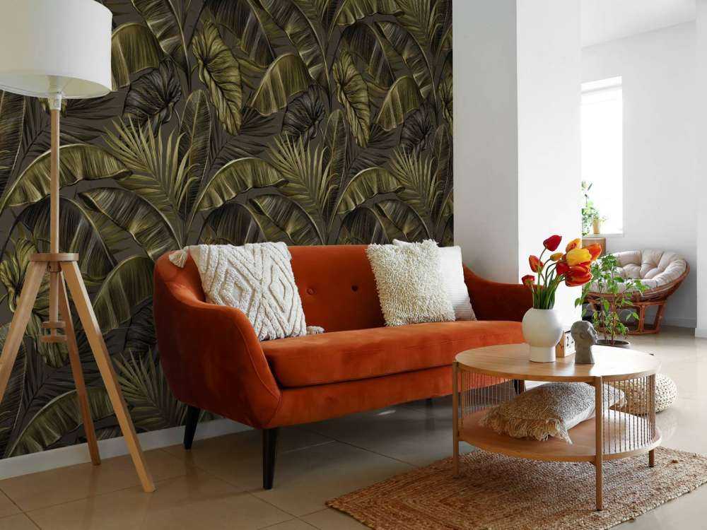 Feuilles de bananier foncé