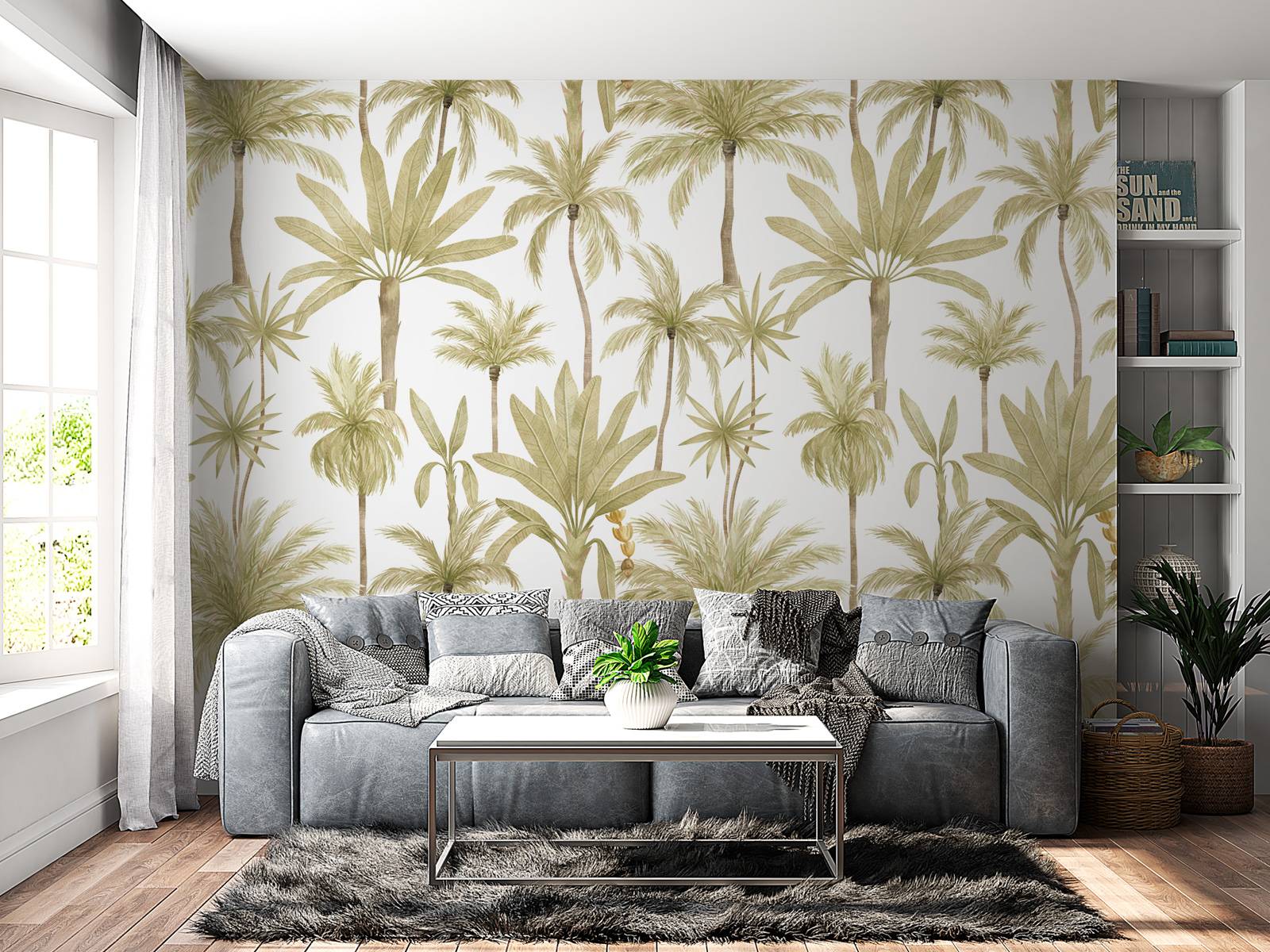 Arbres tropicaux en aquarelle