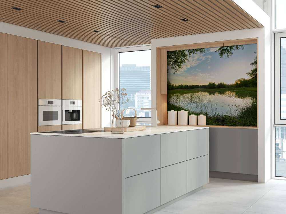 Coucher de soleil à forêt