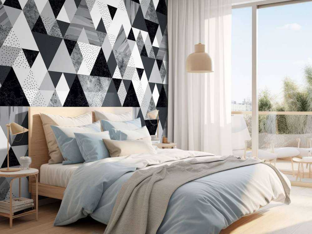 Motif de tuiles en noir et blanc