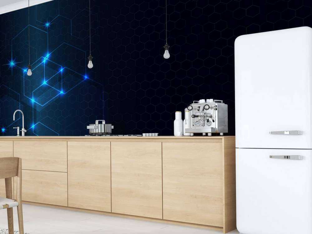 Hexagones lumineux abstraits