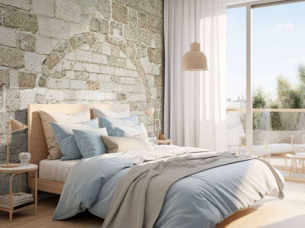 Vieux mur de pierre avec arc