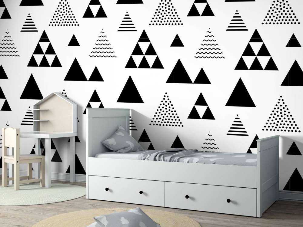 Triangles en noir et blanc